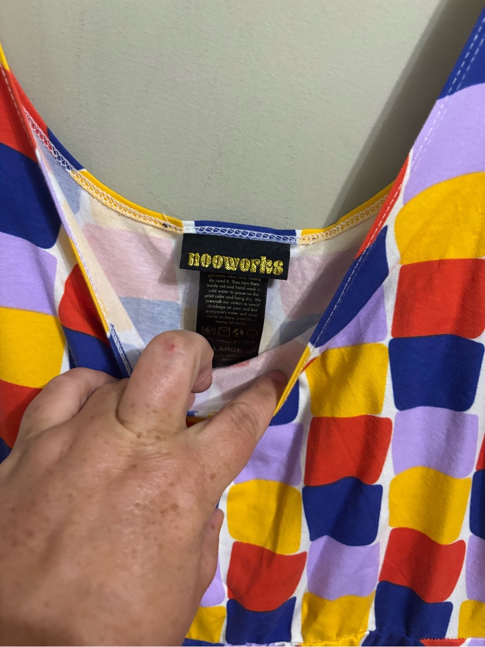 Nooworks Sz Lg Vacation Grid Dress - Picture 6 of 6